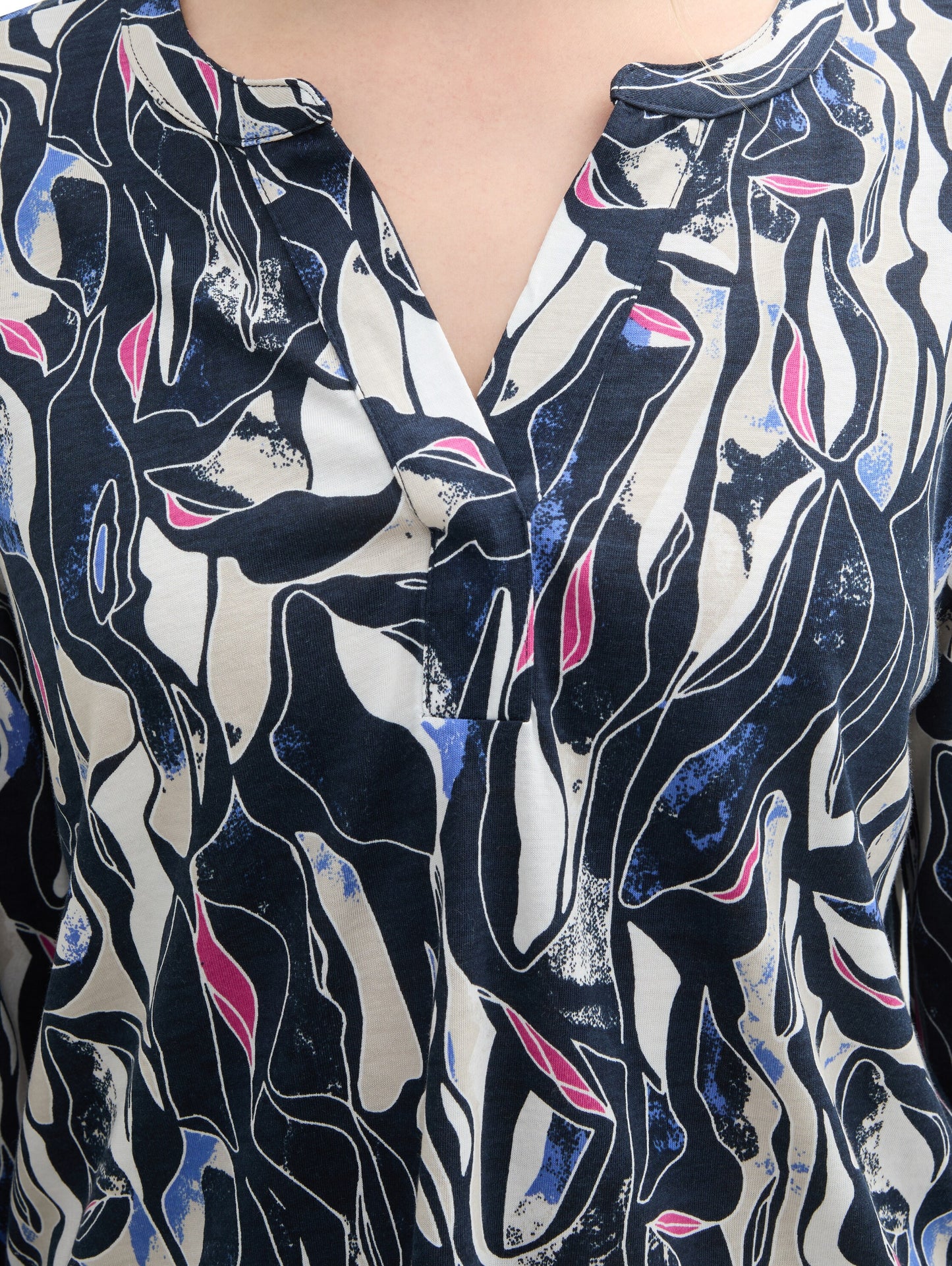 Gemusterte Bluse mit TENCEL™ Modal
