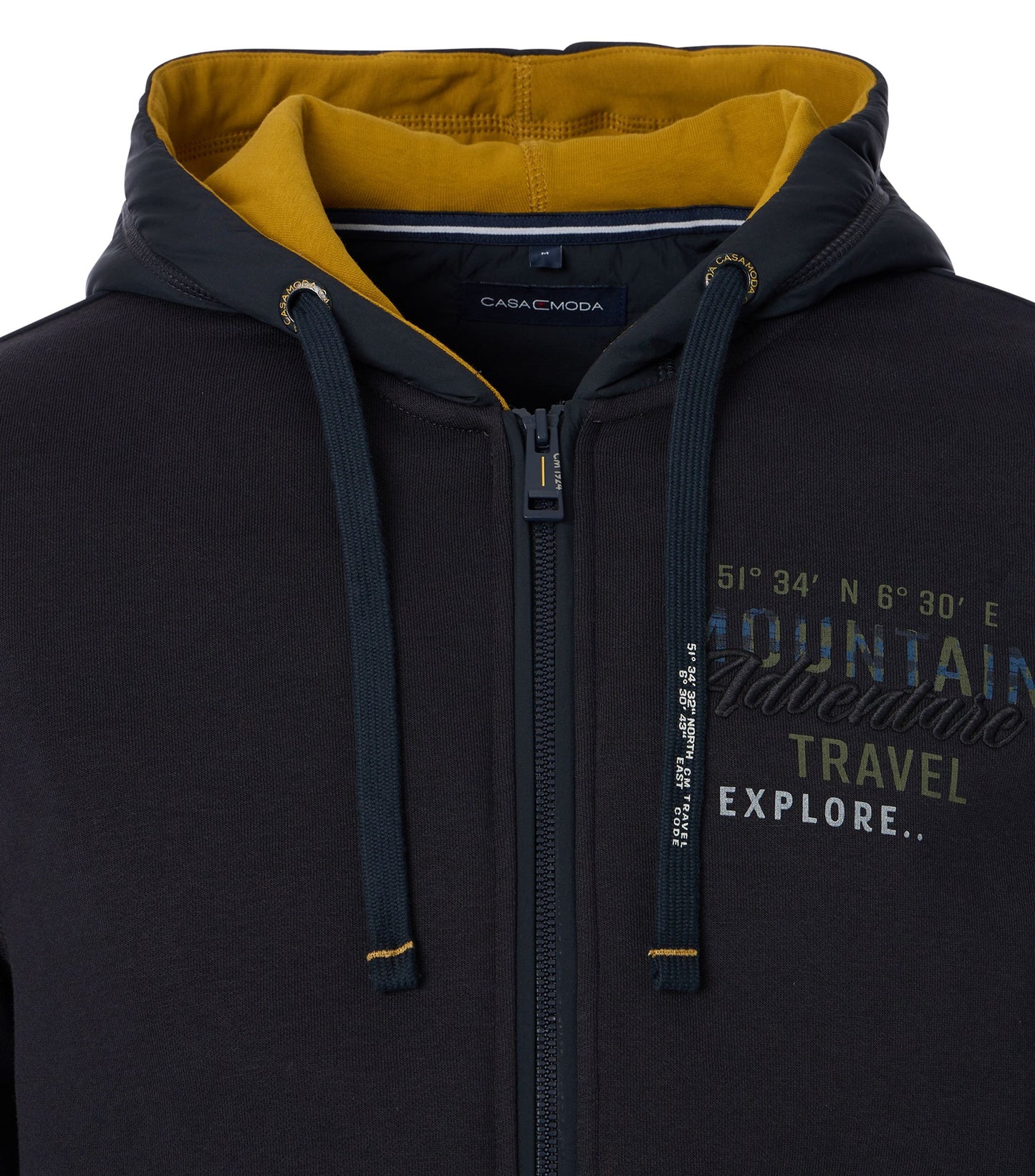 Sweatjacke mit Kapuze blau Bild 6