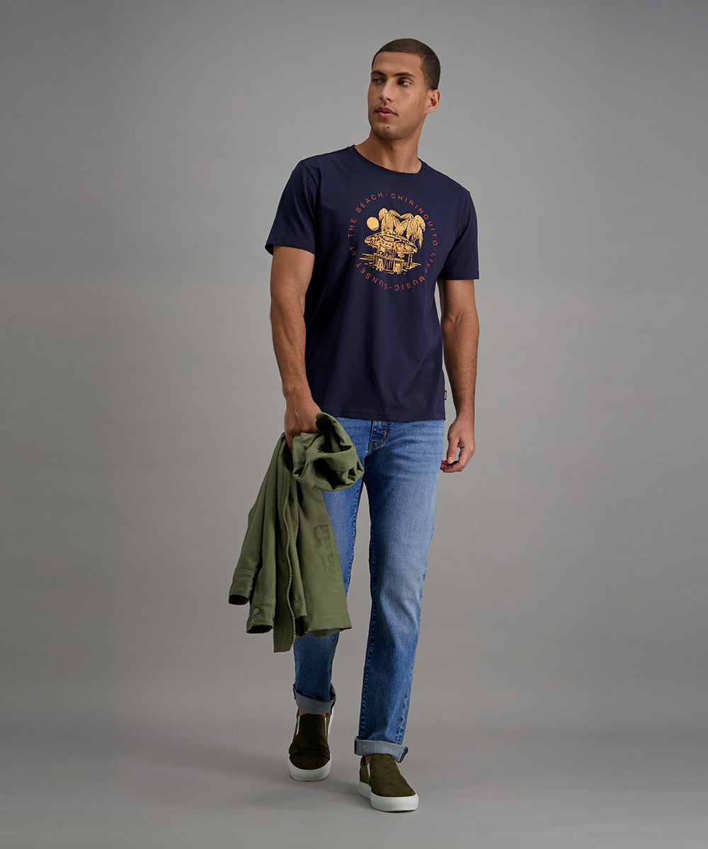 T-Shirt 1/2 Crew Neck Night Sky Bild 6