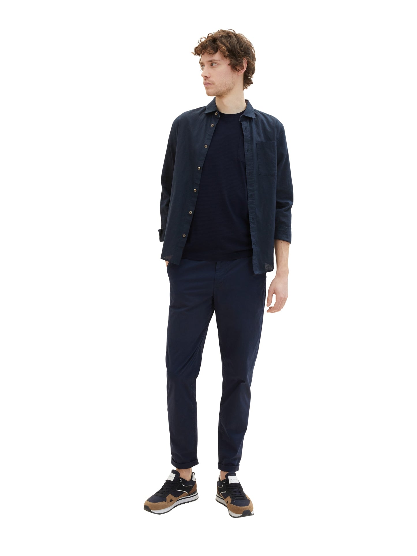 basic t-shirt with pocket sky captain bl Bild 7