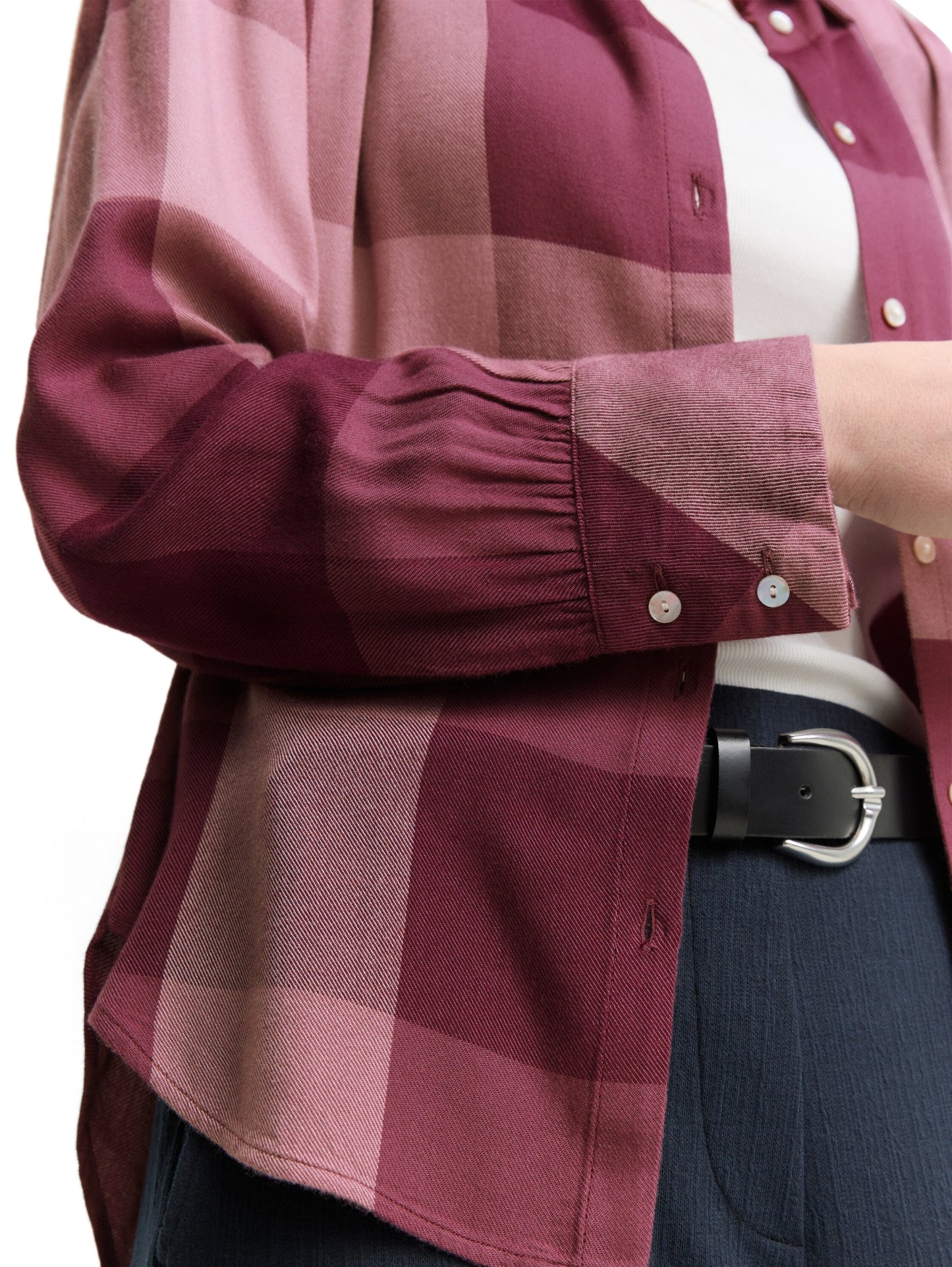 blouse checked berry rose che Bild 6