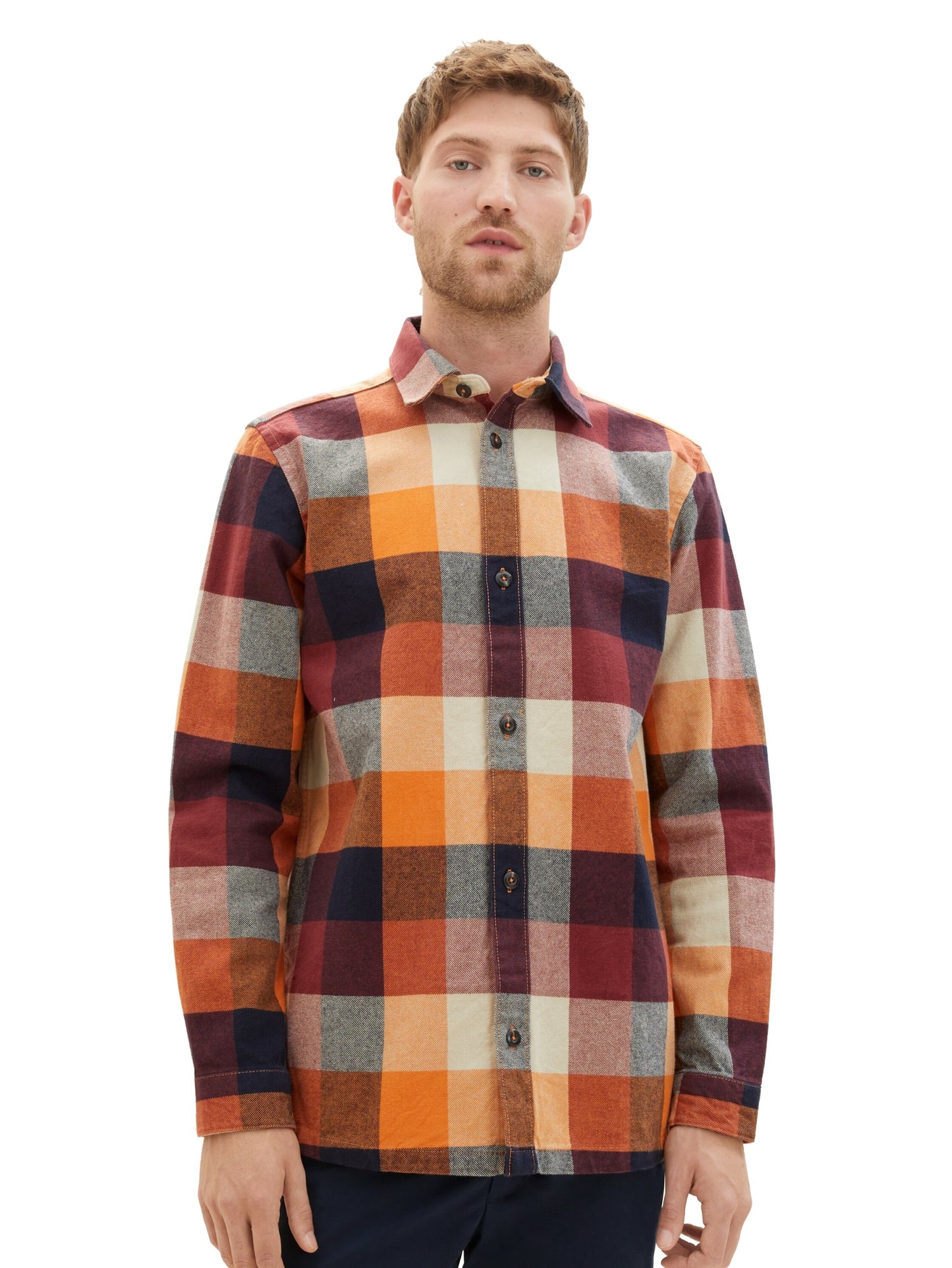 colorful big check overshirt orange colorfu Bild 7