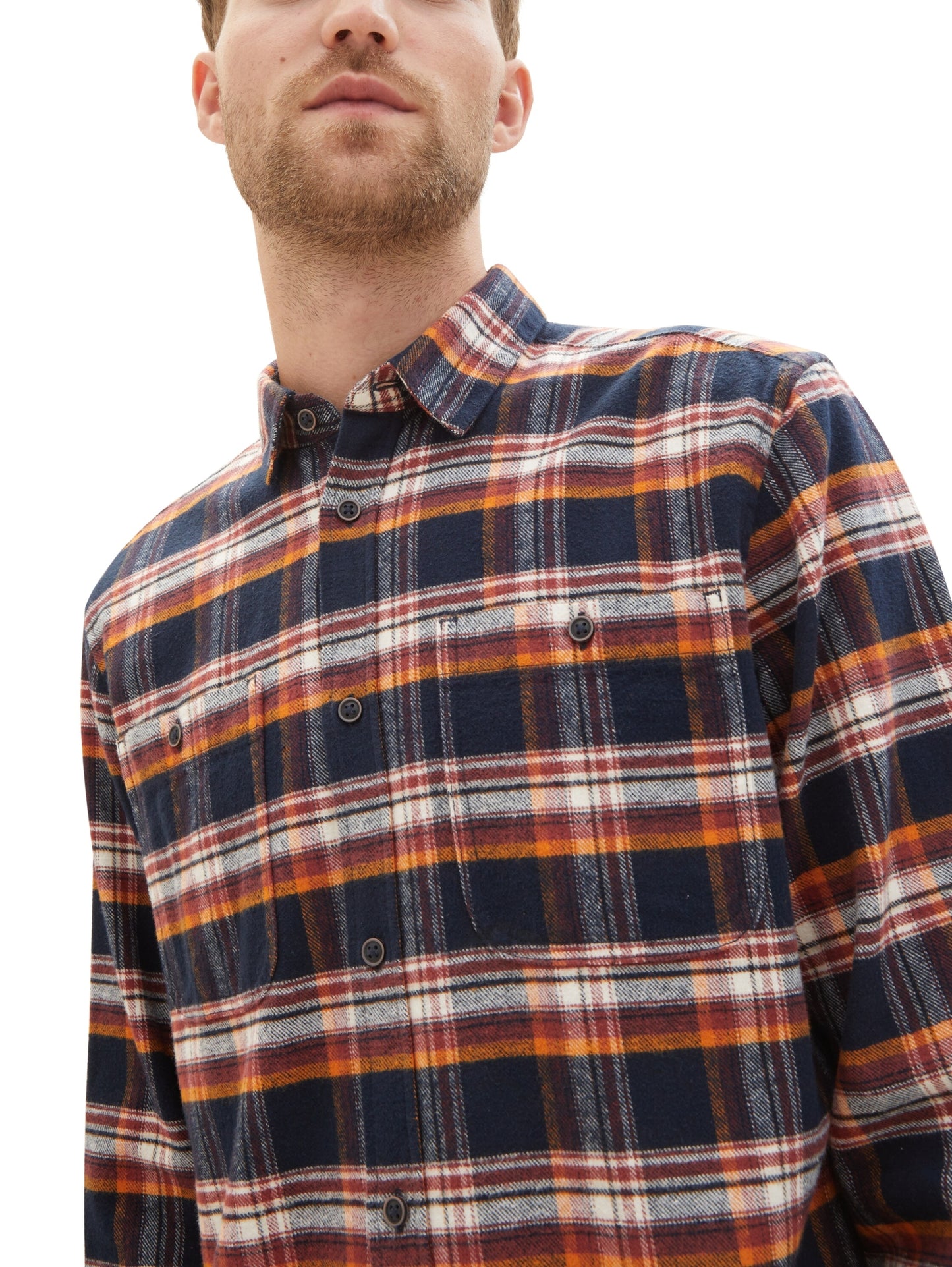 comfort checked shirt navy colorful Bild 7