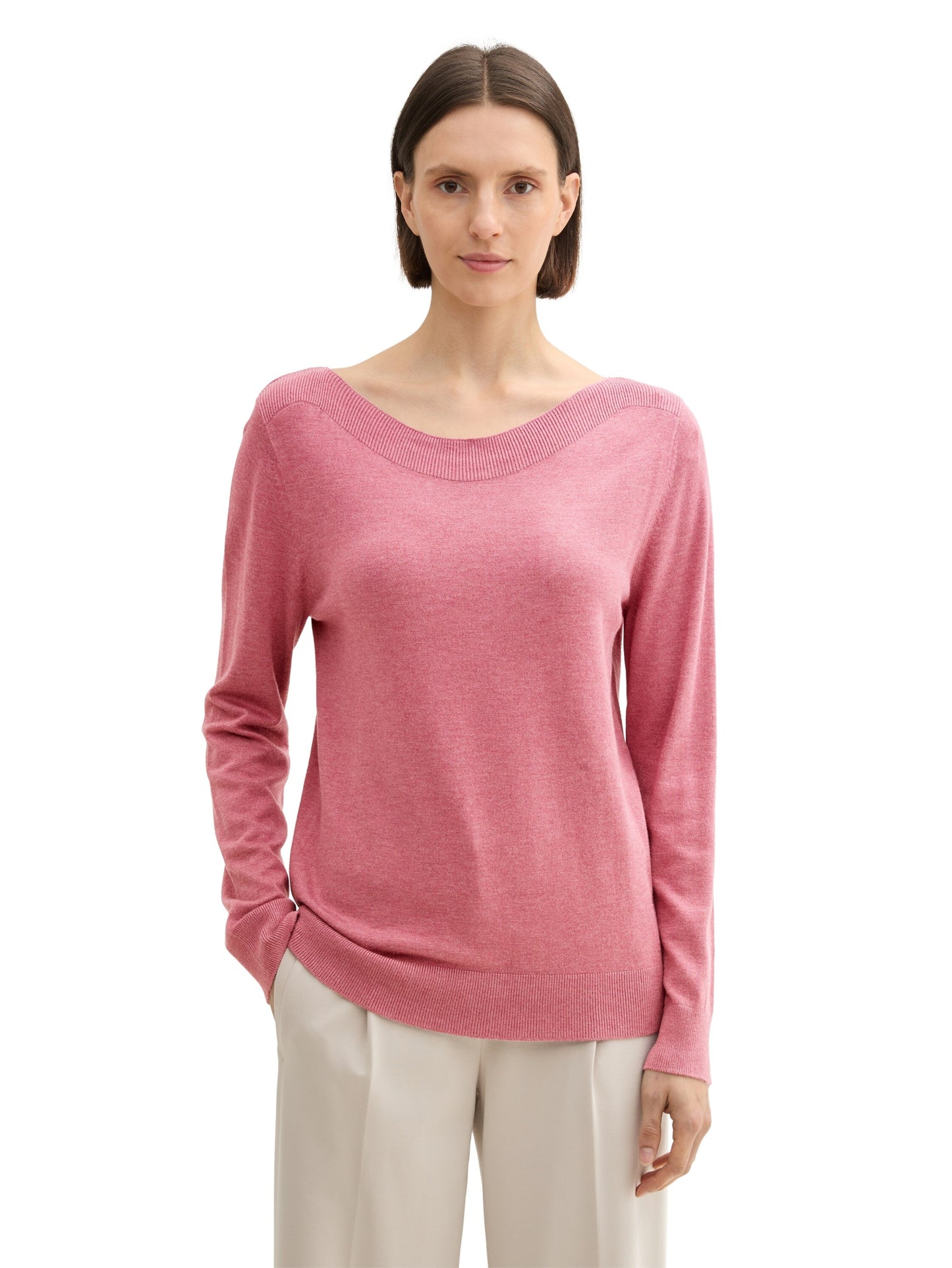 knit boatneck pullover wine rose mela Bild 6