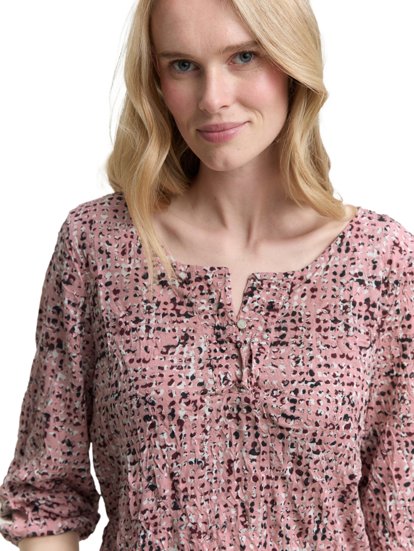 T-shirt crincle alloverprinted rose abstract Bild 6