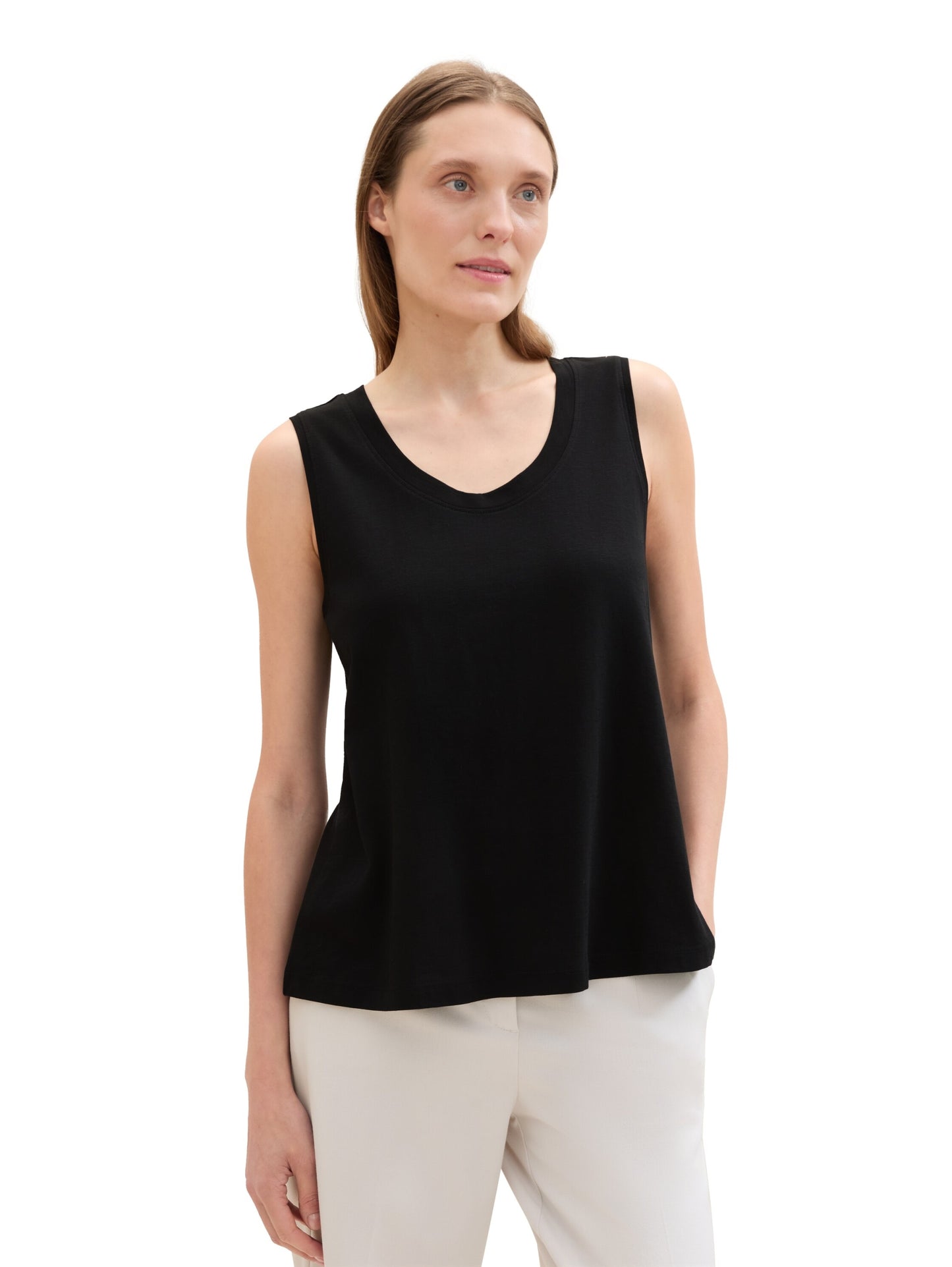 T-shirt top a-shaped deep black Bild 7