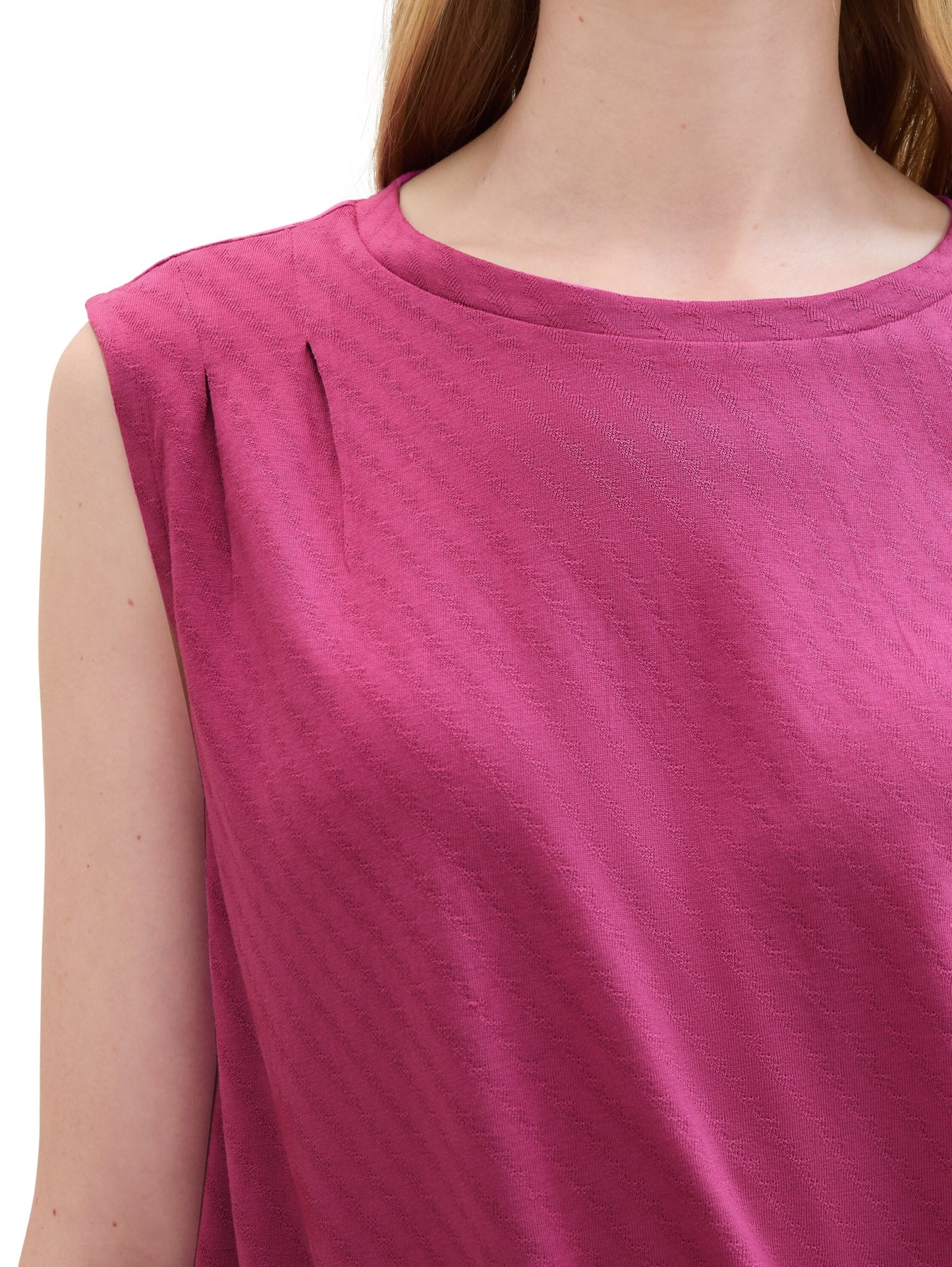 T-shirt top structured lush orchid Bild 7