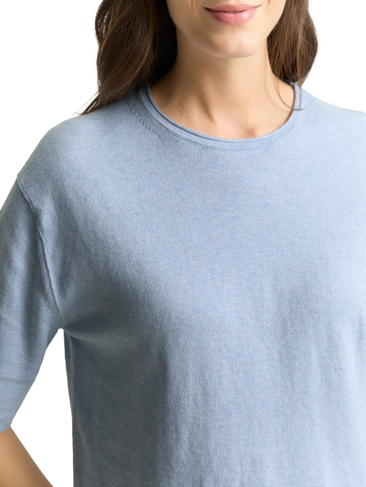 knit cashmere blend shortsleev kentucky blue Bild 6