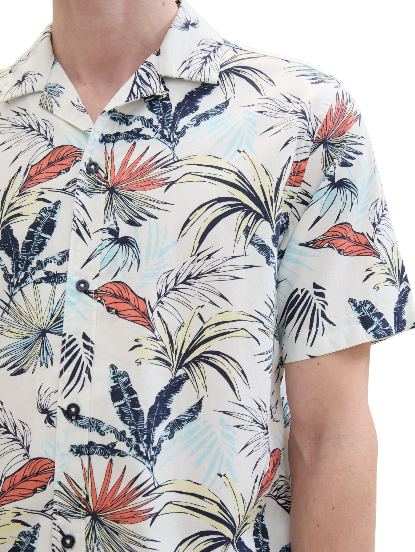 printed shirt white tropical Bild 7