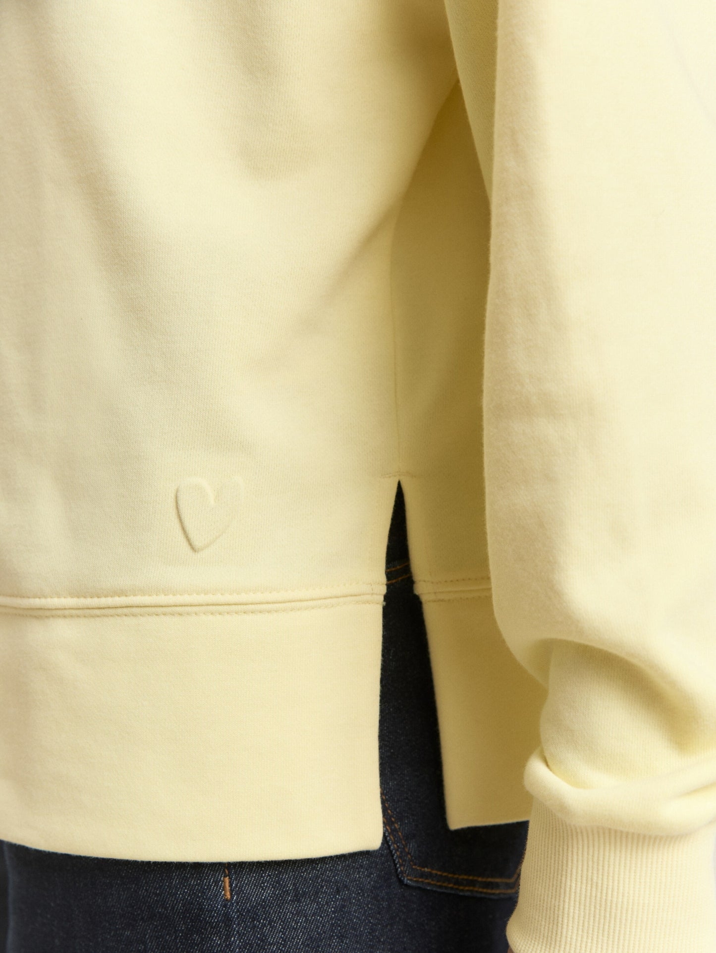 Sweatshirt hoodie w emboss soft lemon Bild 6