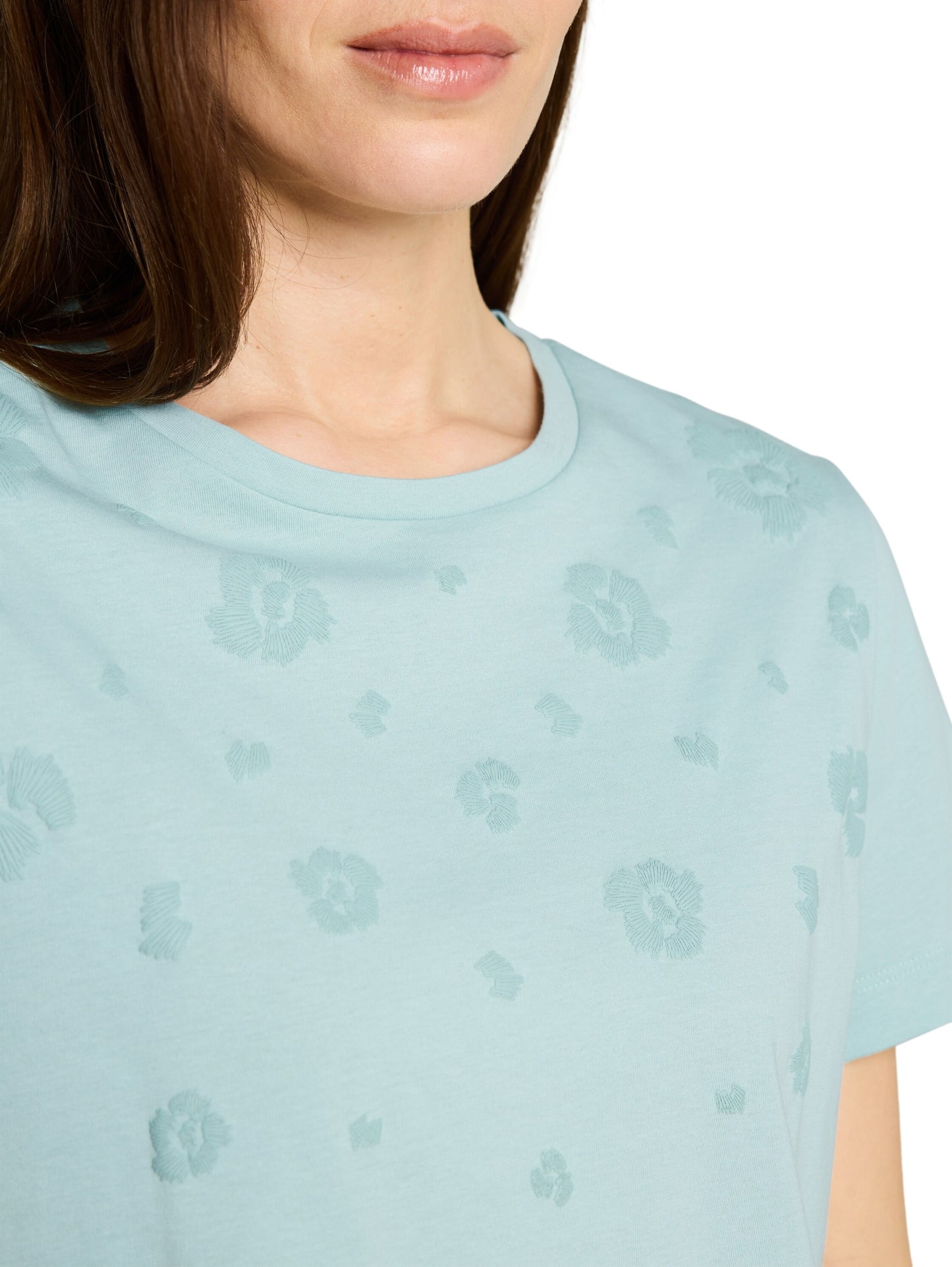 T-shirt basic crew neck print blue haze Bild 6