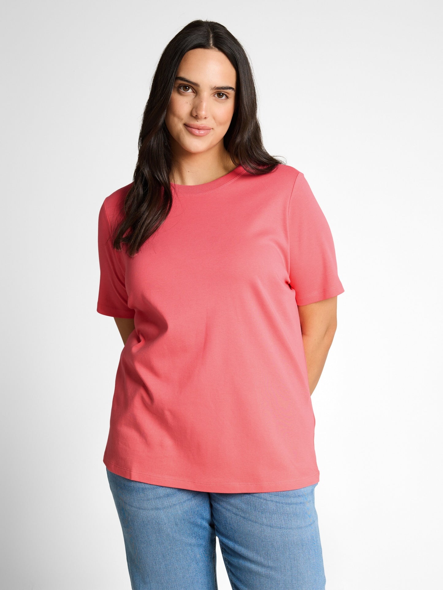 T-shirt crew neck basic inter soft coral pin Bild 6