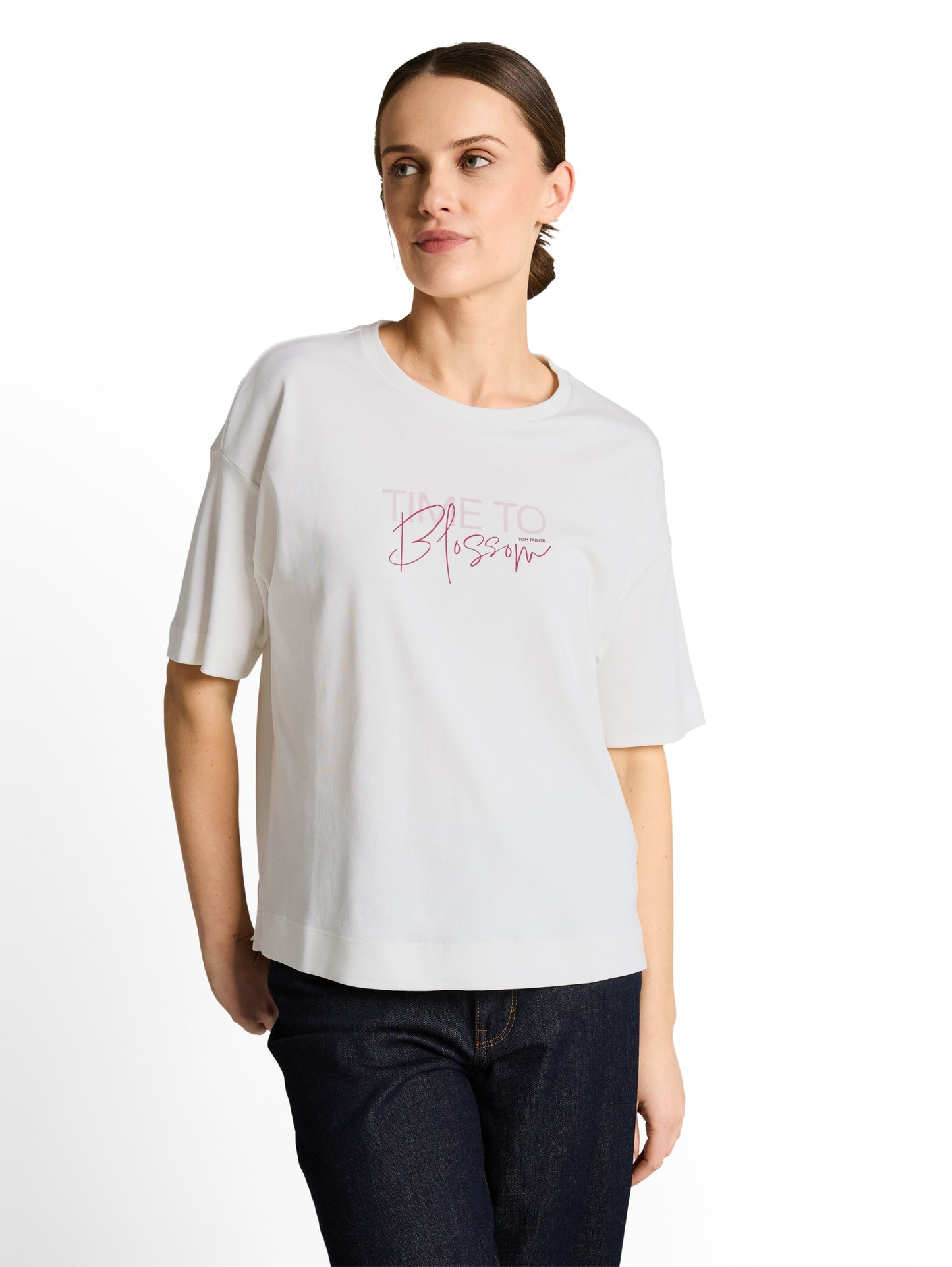 T-shirt overcut shoulder Whisper White Bild 6