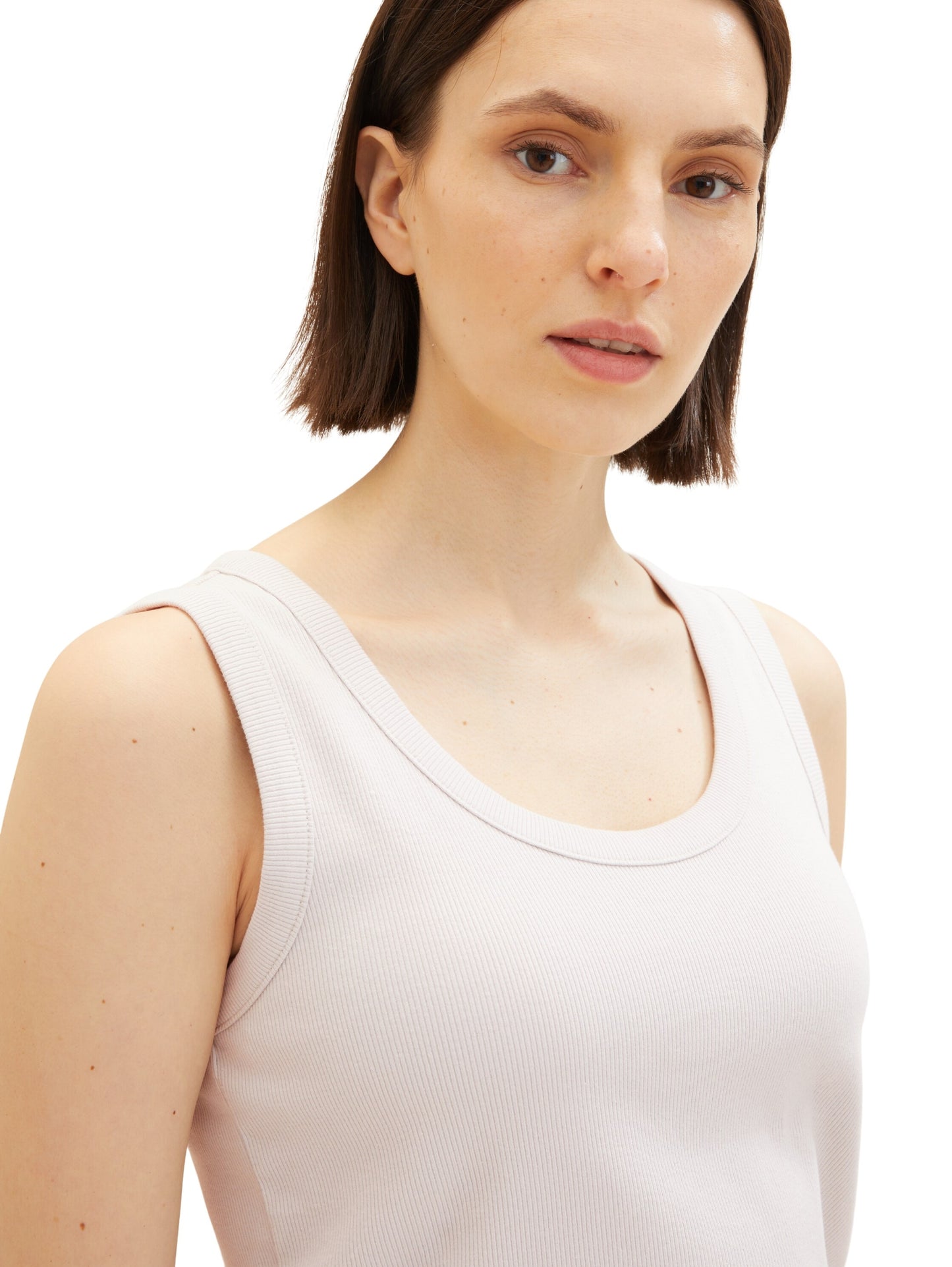 T-shirt top ribbed clouds grey Bild 7