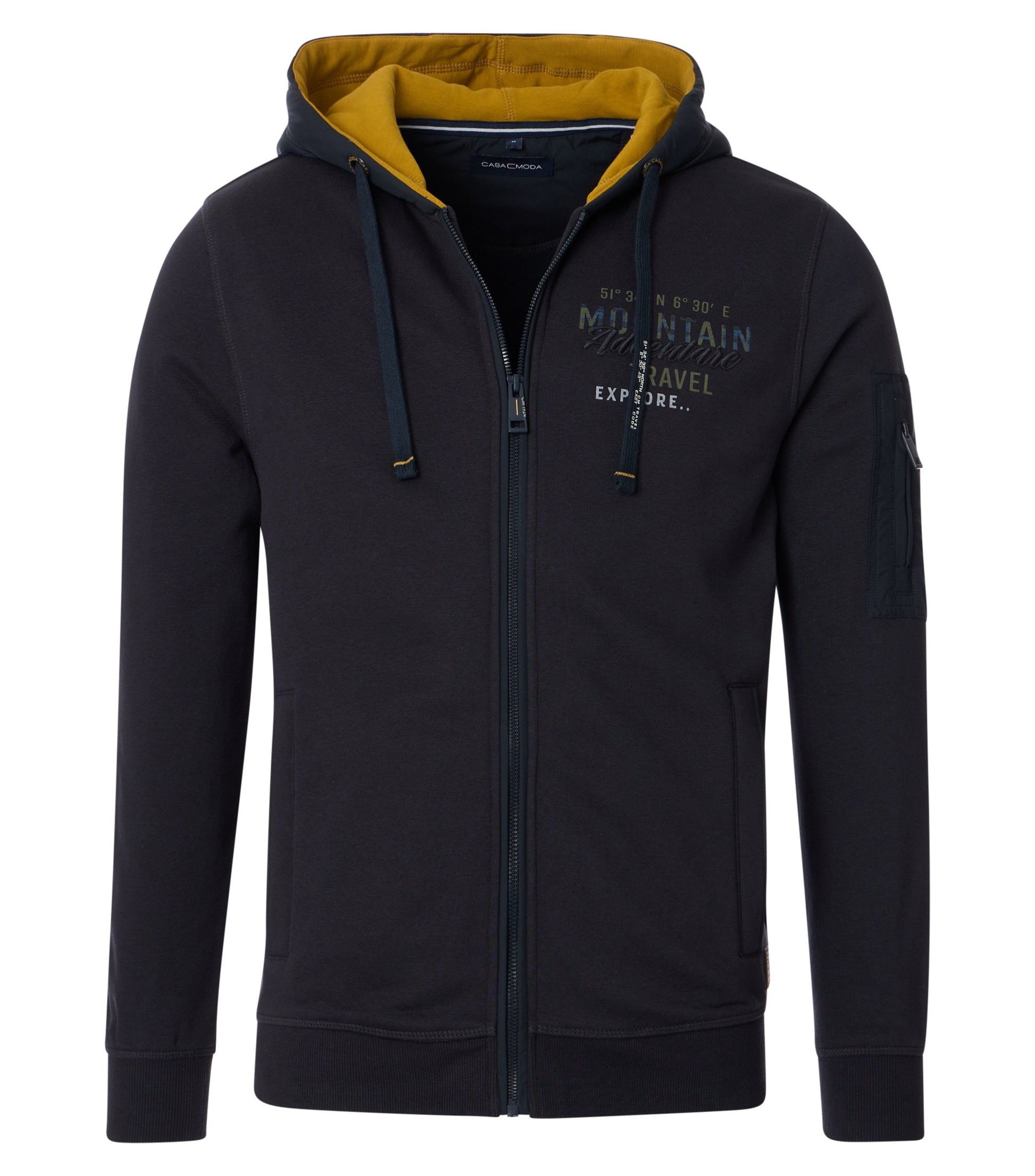 Sweatjacke mit Kapuze blau Bild 1