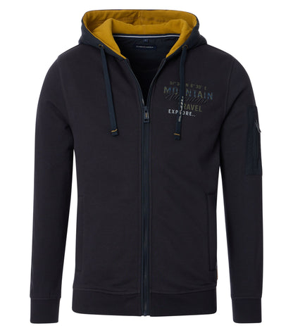 Sweatjacke mit Kapuze blau Bild 1