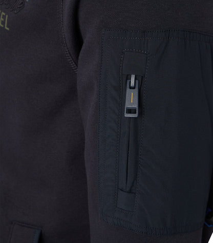 Sweatjacke mit Kapuze blau Bild 4
