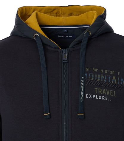 Sweatjacke mit Kapuze blau Bild 6