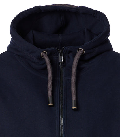 Sweatjacke mit Kapuze blau Bild 3