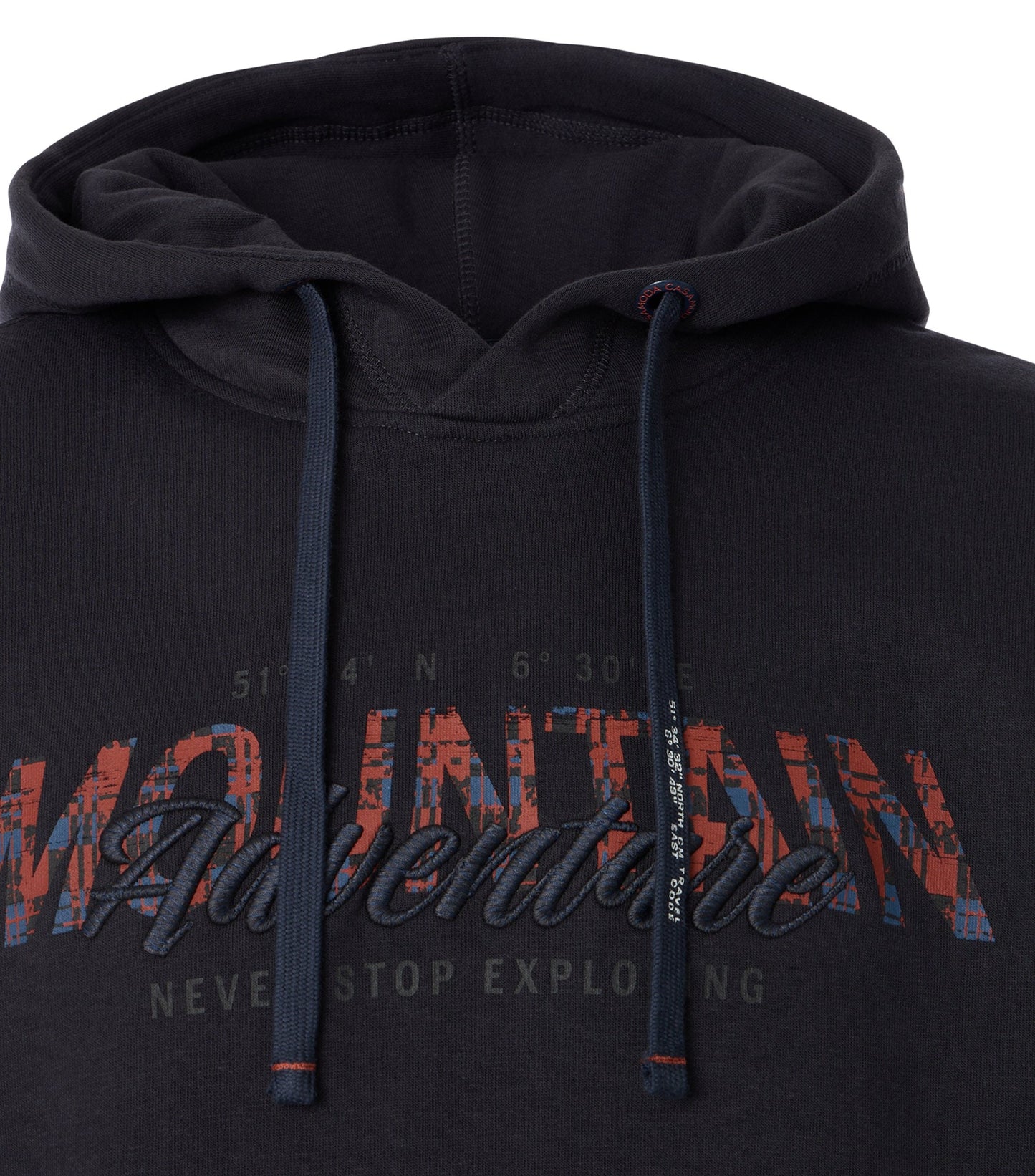 Sweatshirt mit Kapuze blau Bild 3