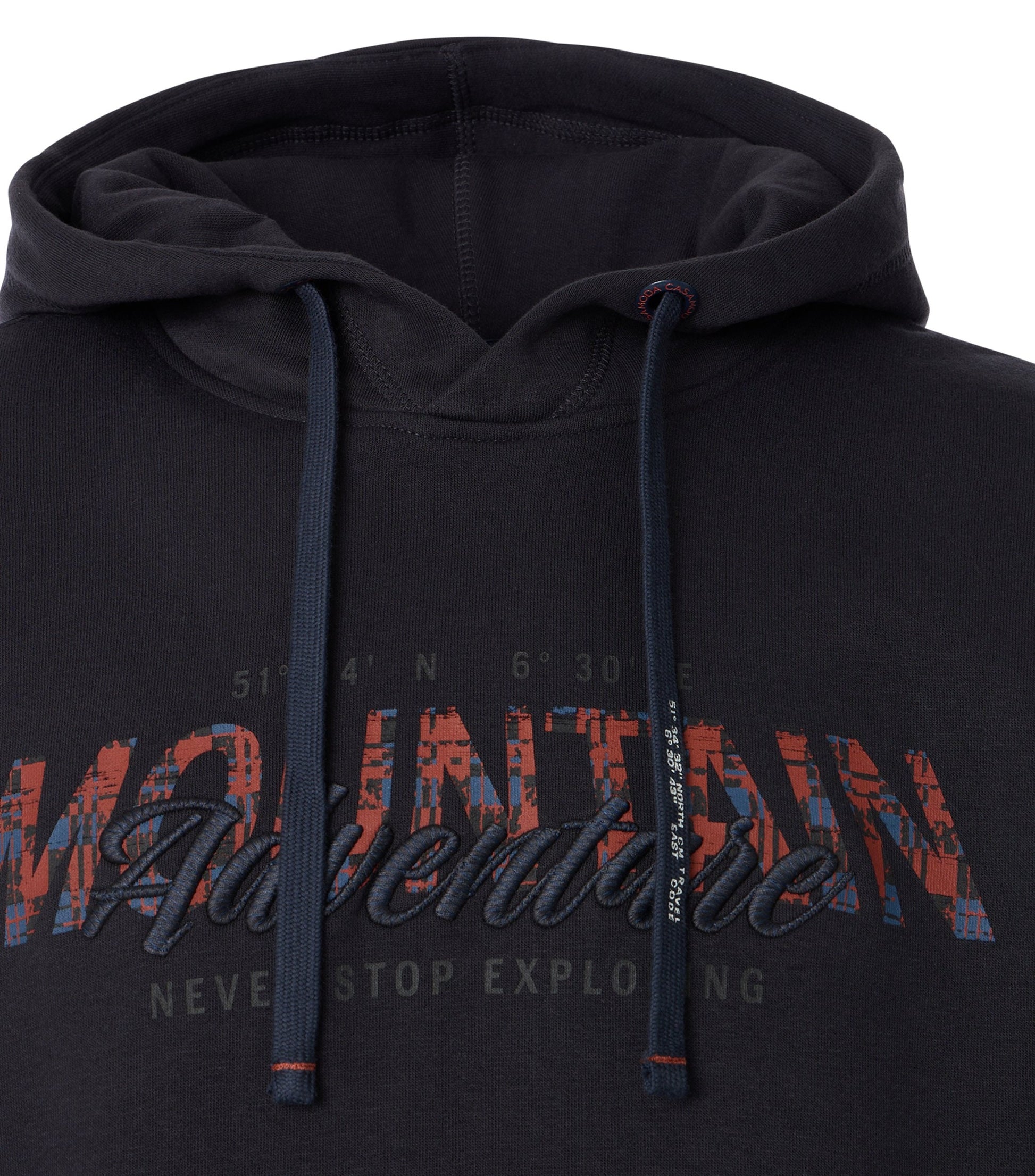 Sweatshirt mit Kapuze blau Bild 3