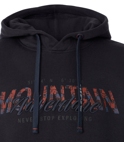 Sweatshirt mit Kapuze blau Bild 3