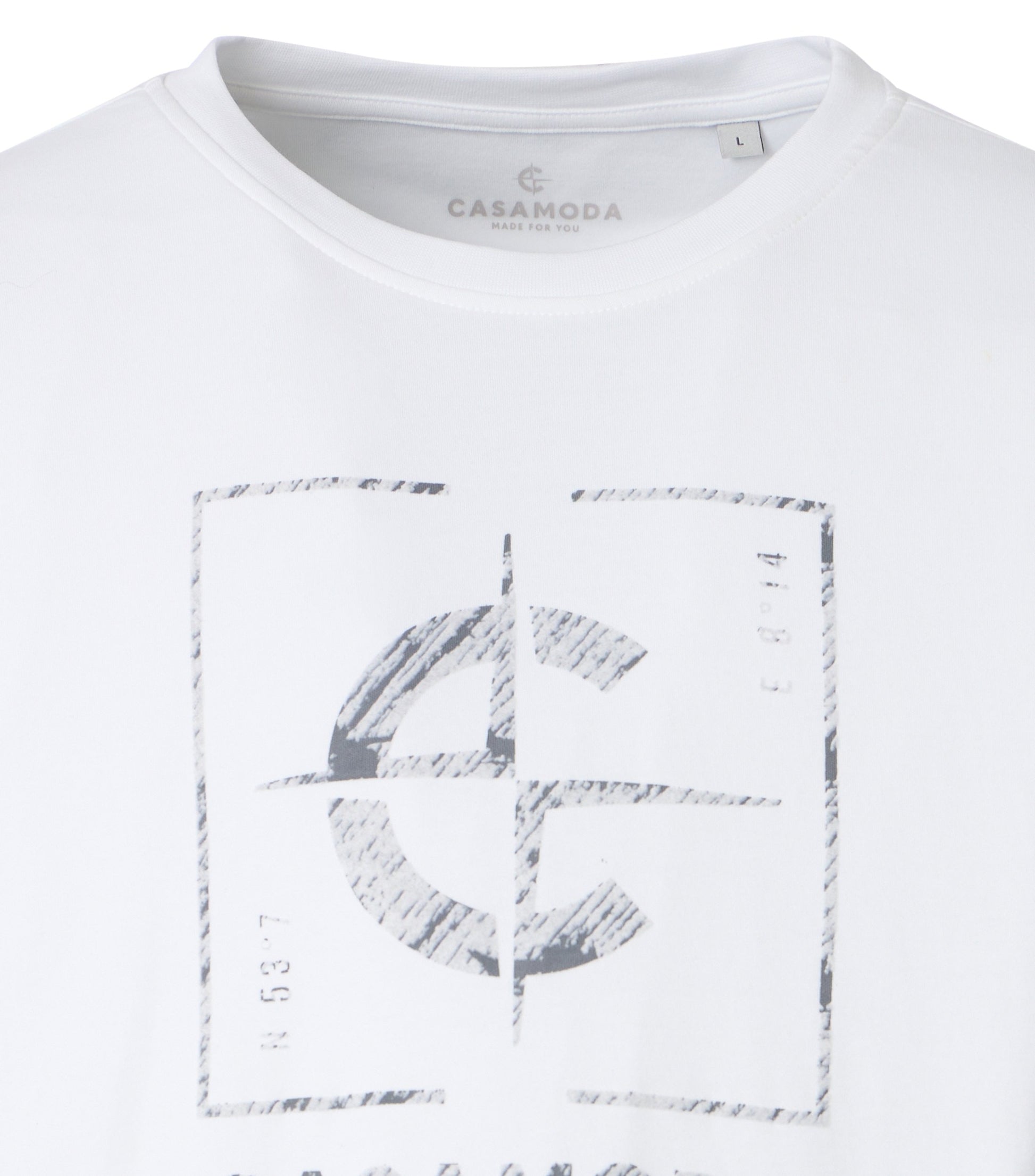 T-Shirt,O-Neck weiss Bild 3