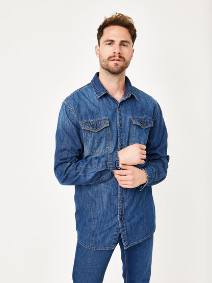 Denim Shirt mid blue used Bild 1