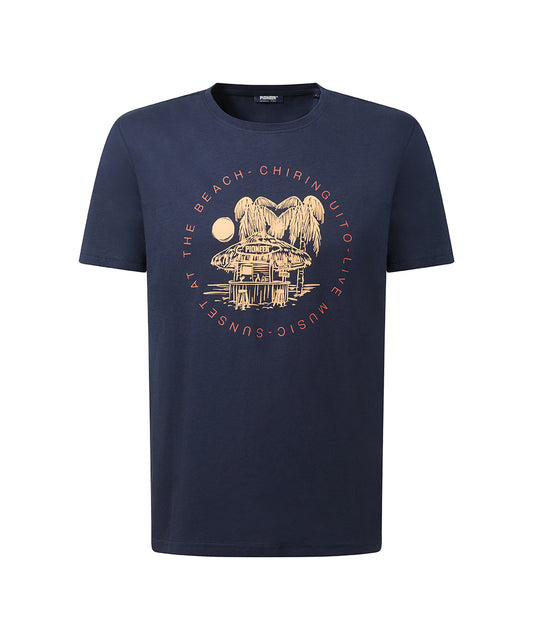 T-Shirt 1/2 Crew Neck Night Sky Bild 1