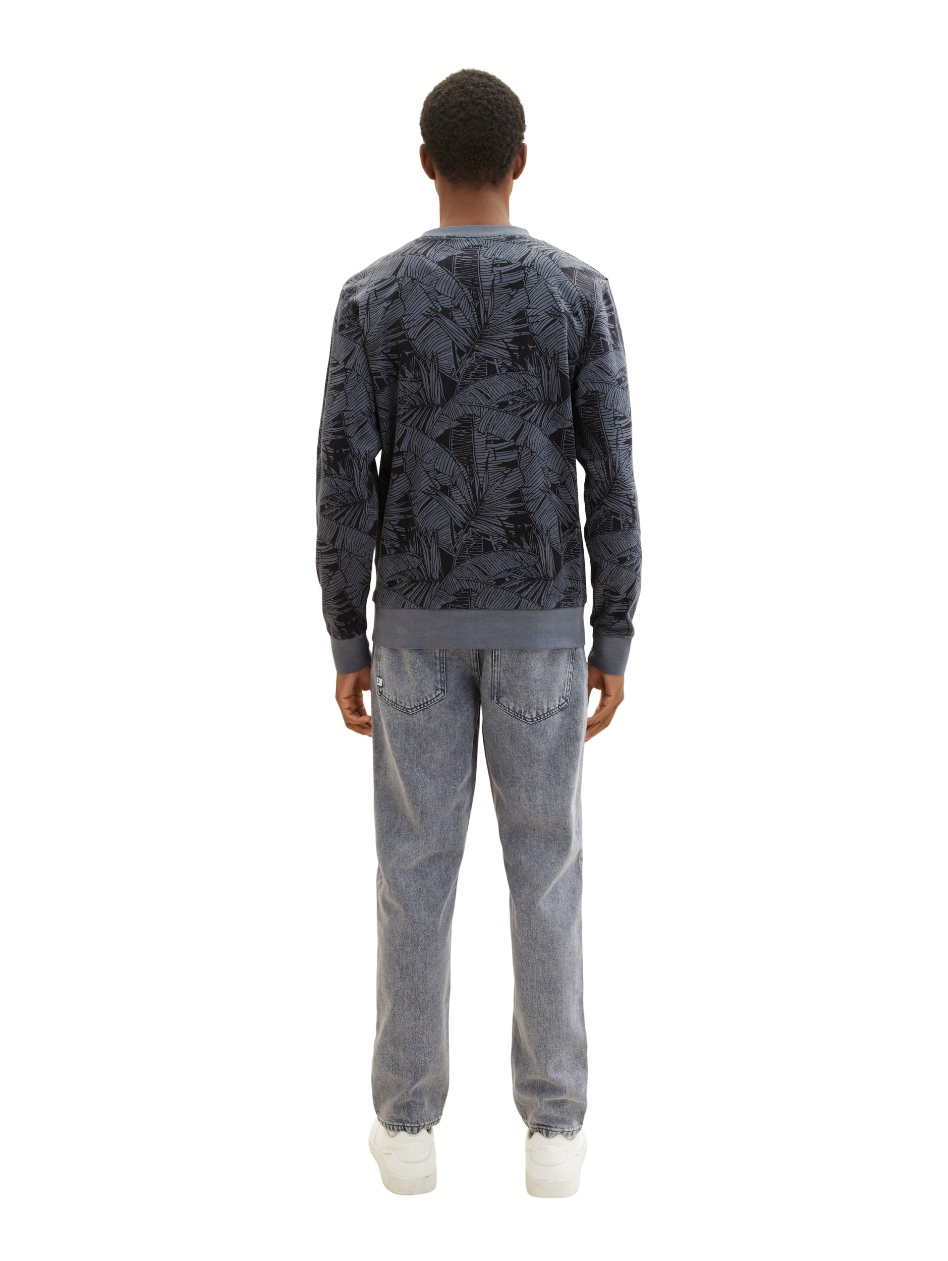 allover printed sweat shirt navy tonal big Bild 5