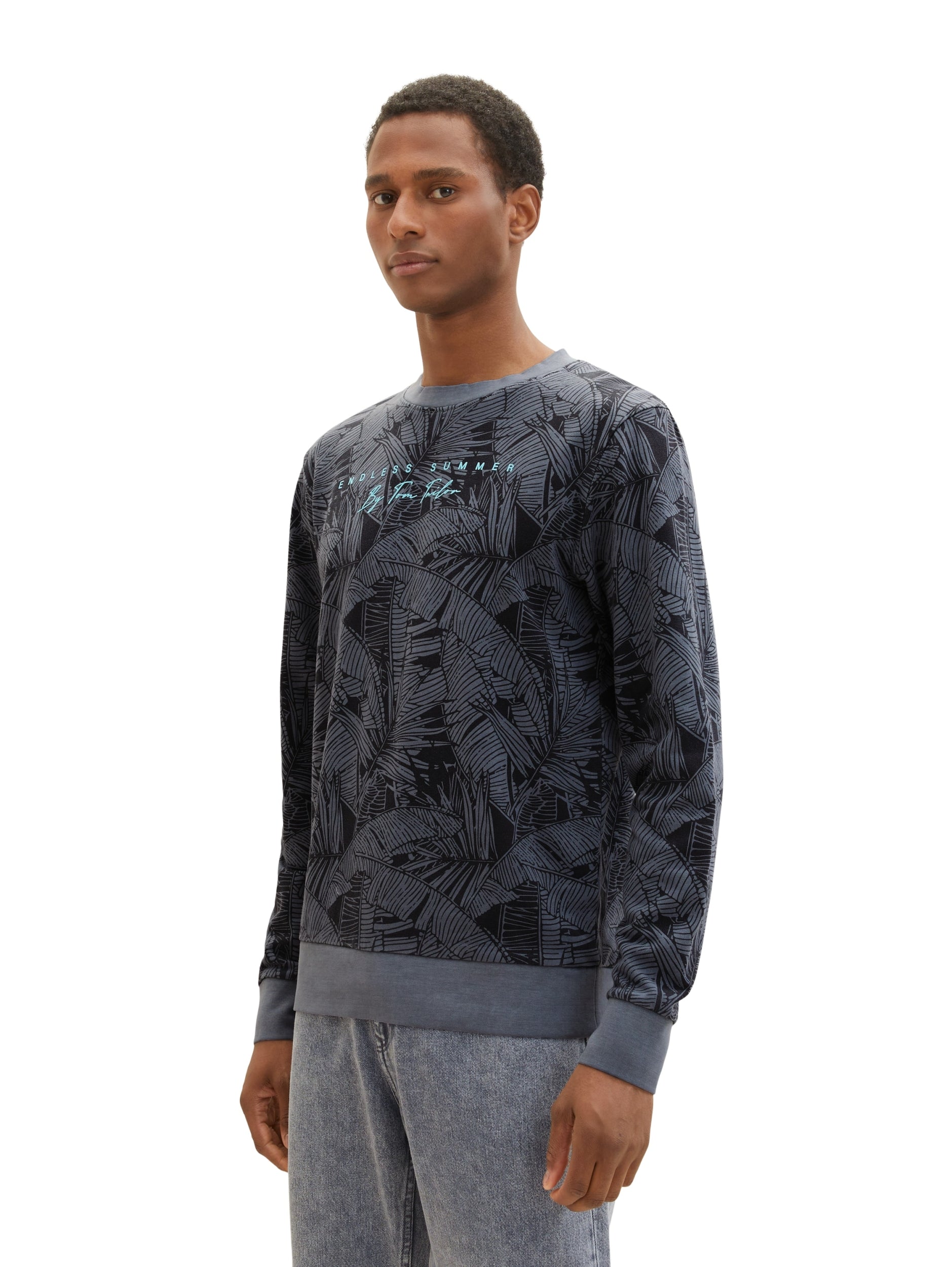 allover printed sweat shirt navy tonal big Bild 6