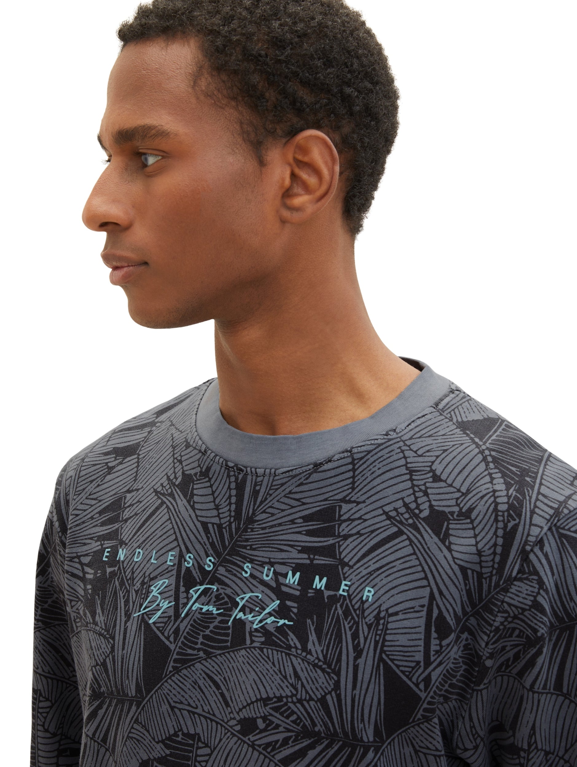 allover printed sweat shirt navy tonal big Bild 7