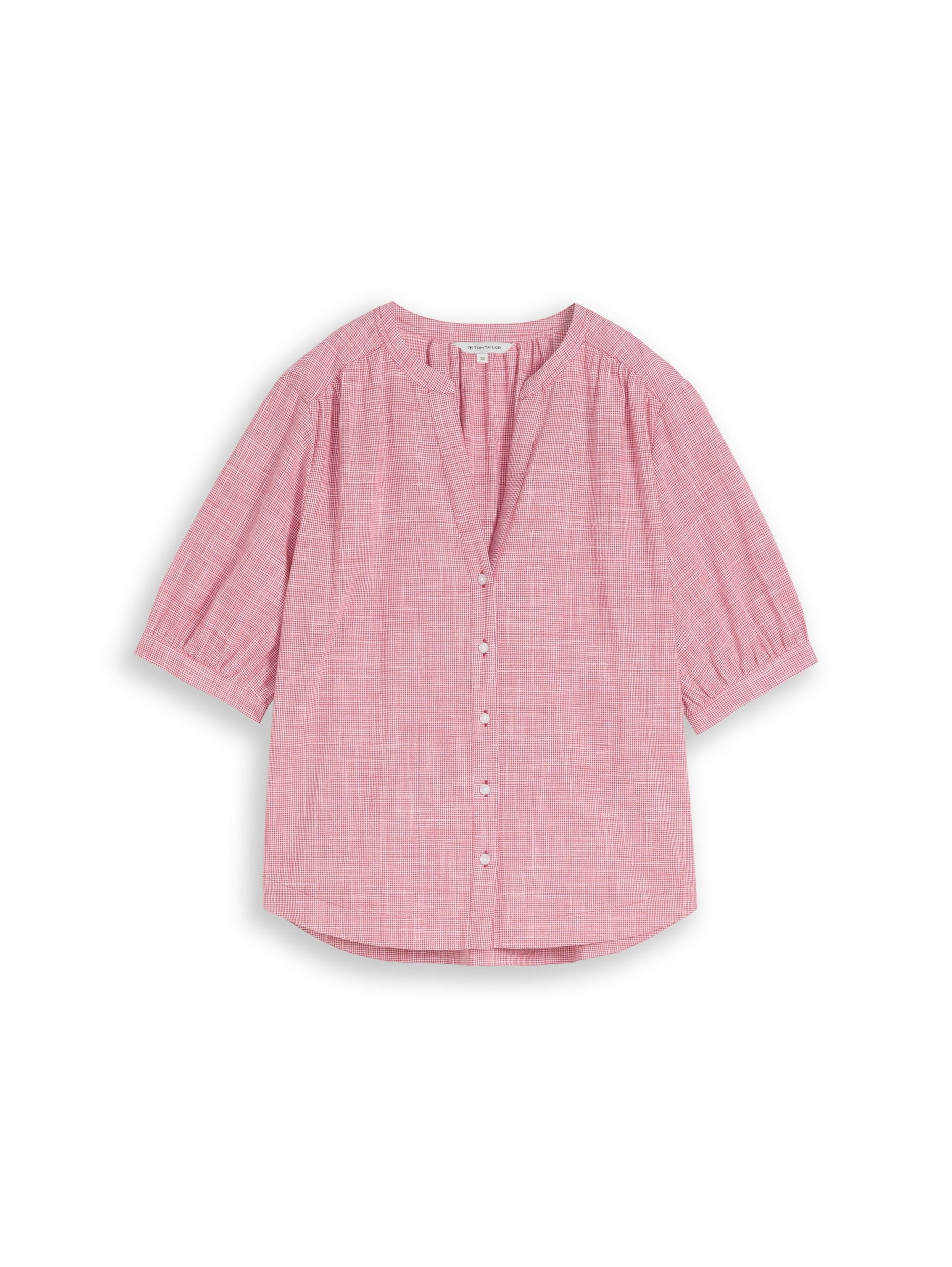 blouse shortsleeves slub struc cozy pink Bild 1