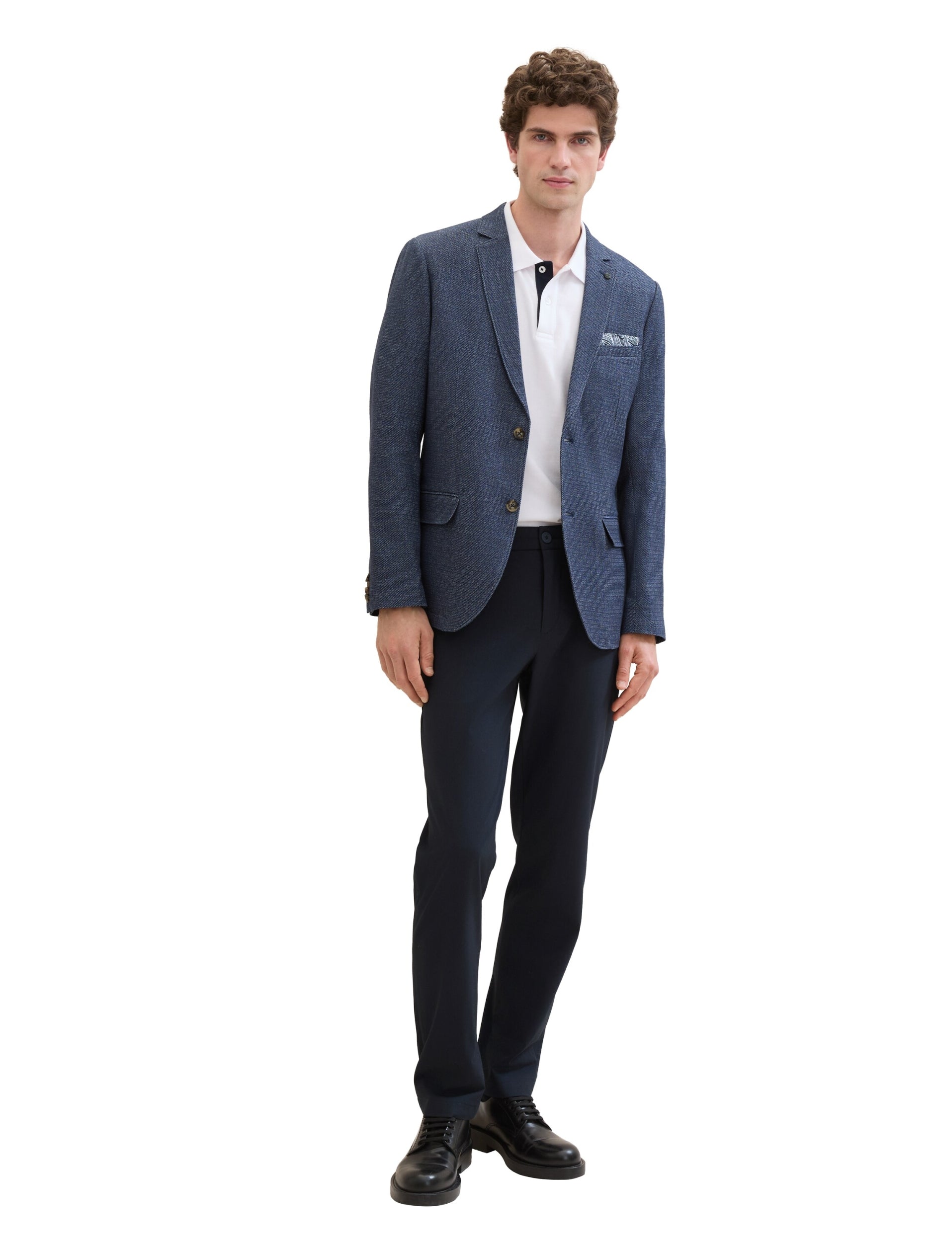 casual woven blazer blue melange s Bild 4