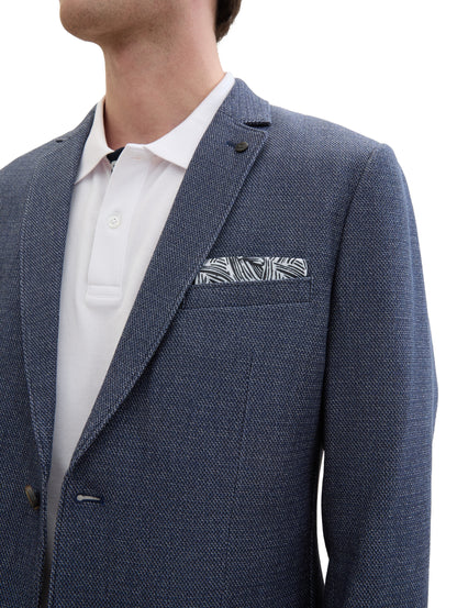 casual woven blazer blue melange s Bild 7