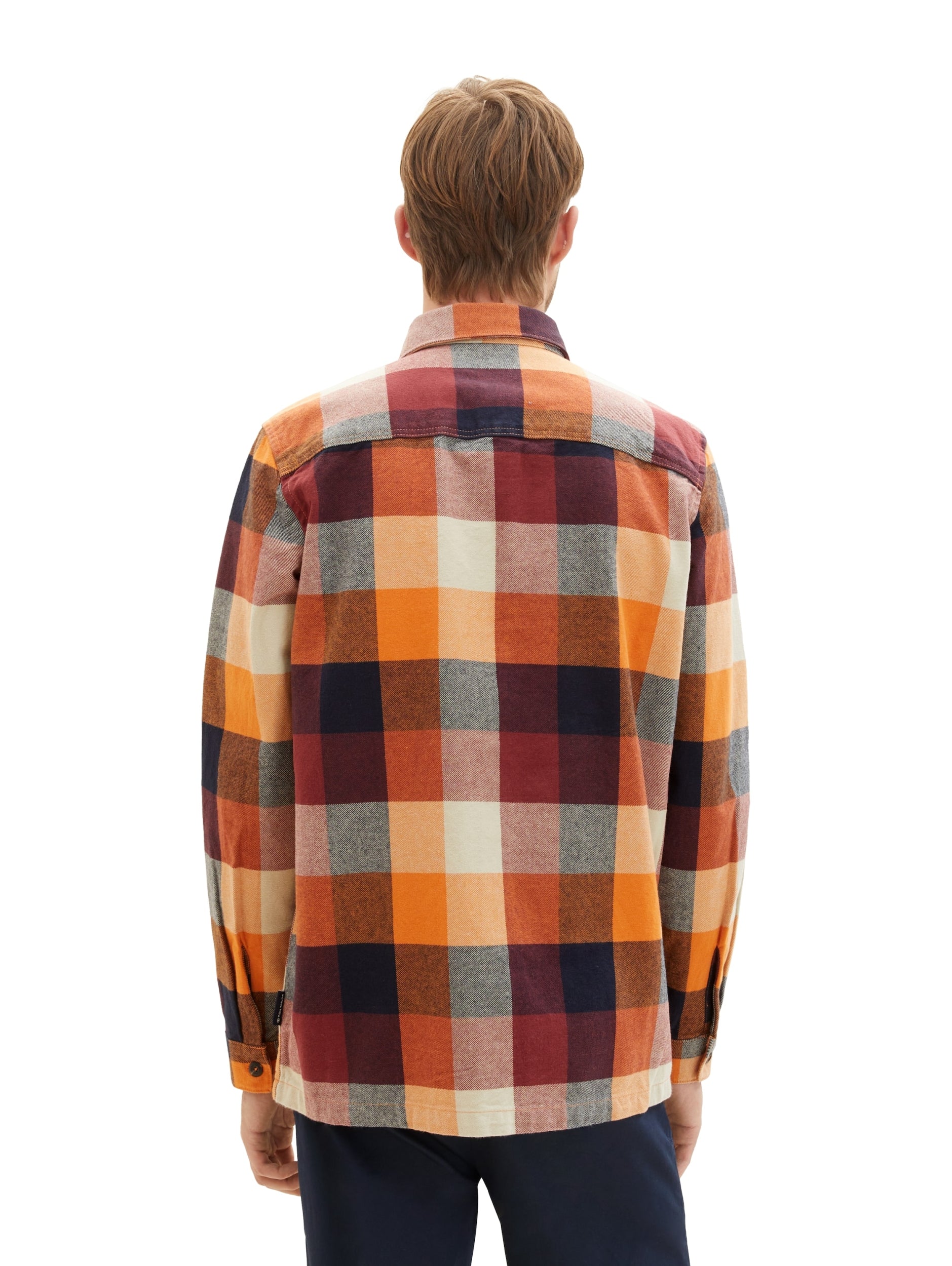 colorful big check overshirt orange colorfu Bild 5