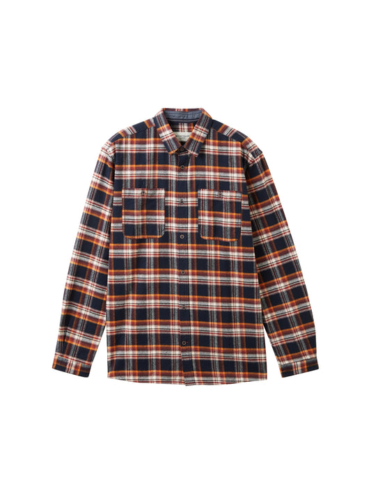 comfort checked shirt navy colorful Bild 1