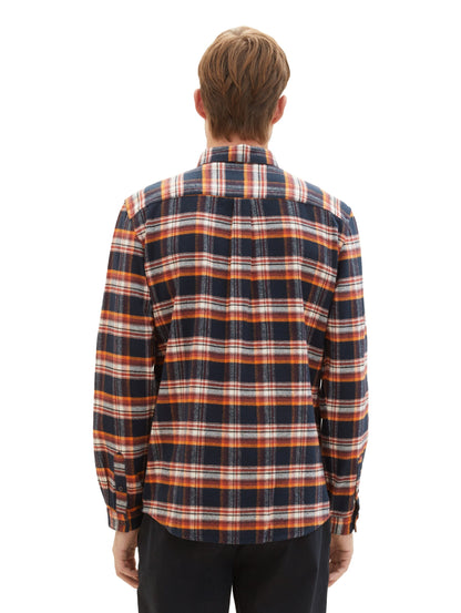 comfort checked shirt navy colorful Bild 5