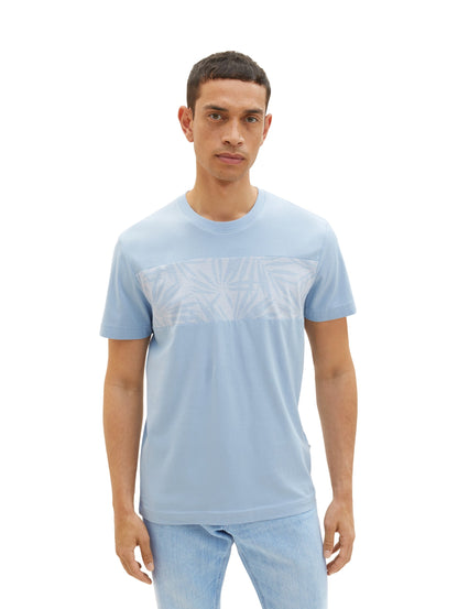 cutline printed t-shirt stonington blu Bild 3