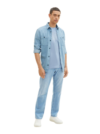 cutline printed t-shirt stonington blu Bild 4