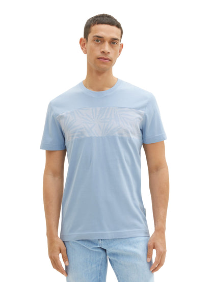 cutline printed t-shirt stonington blu Bild 6