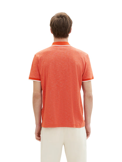 fine striped polo marocco orange Bild 5