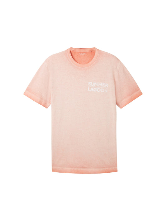 garment dye t-shirt Hazy Coral Ros Bild 1