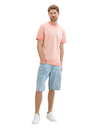 garment dye t-shirt Hazy Coral Ros Bild 4