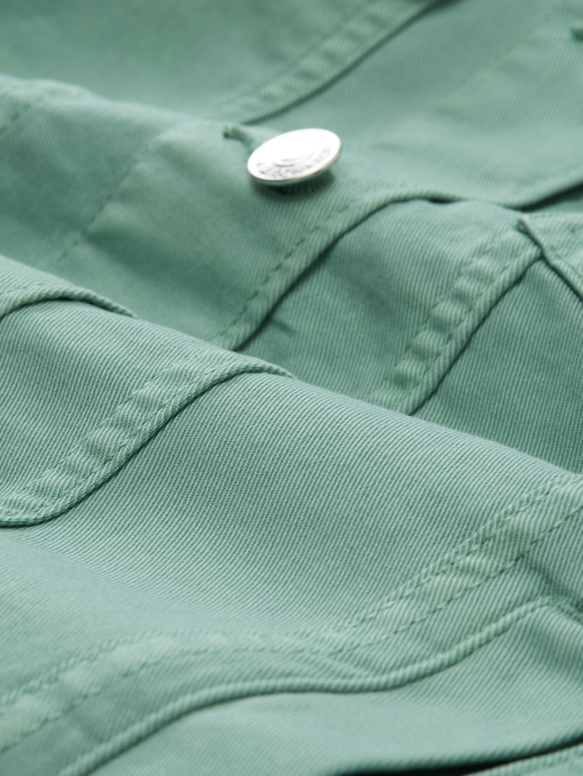 colored denim jacket Faded Green Bild 2