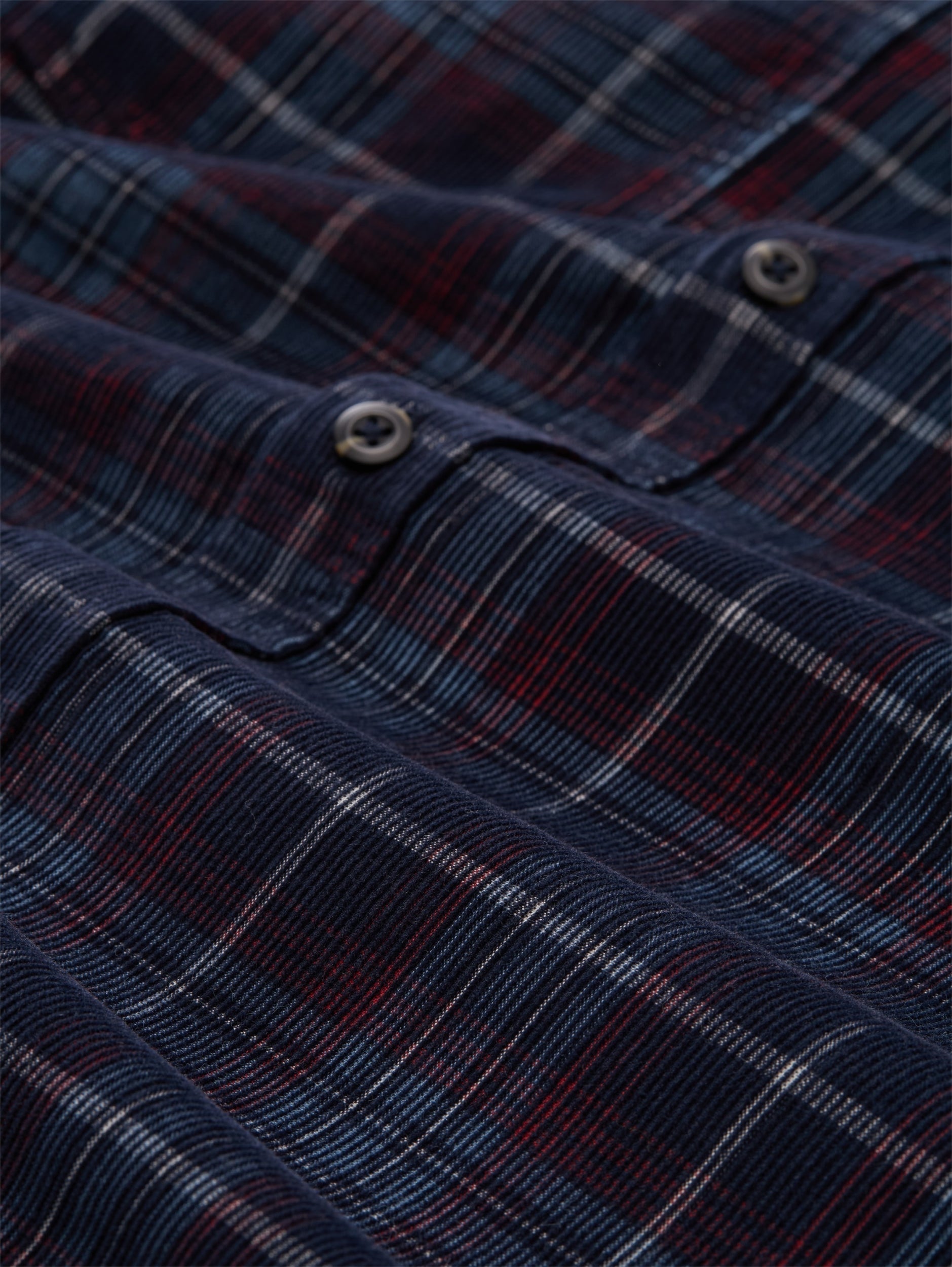 corduroy check shirt navy red cord Bild 2