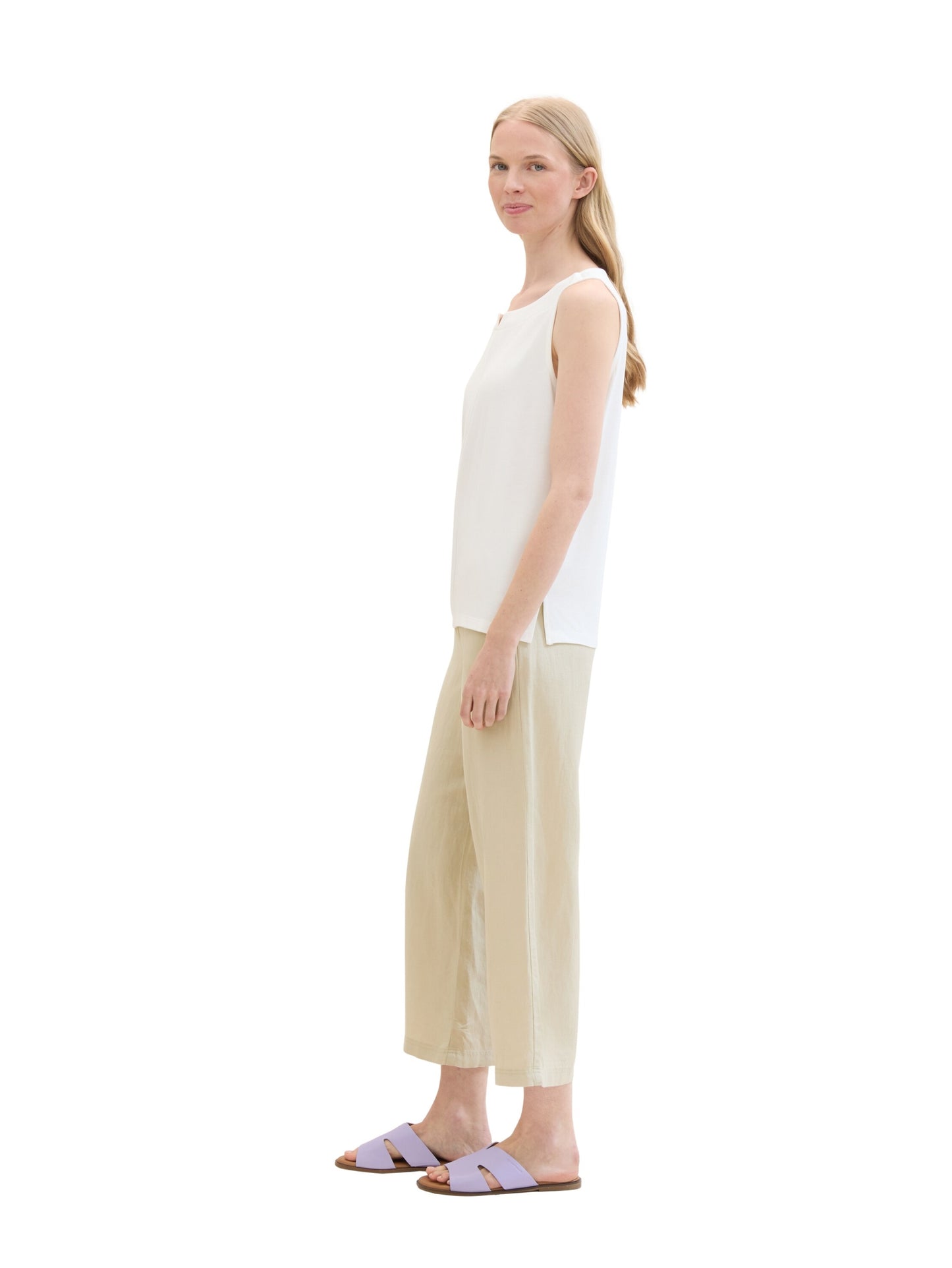 culotte linen pants summer beige Bild 4