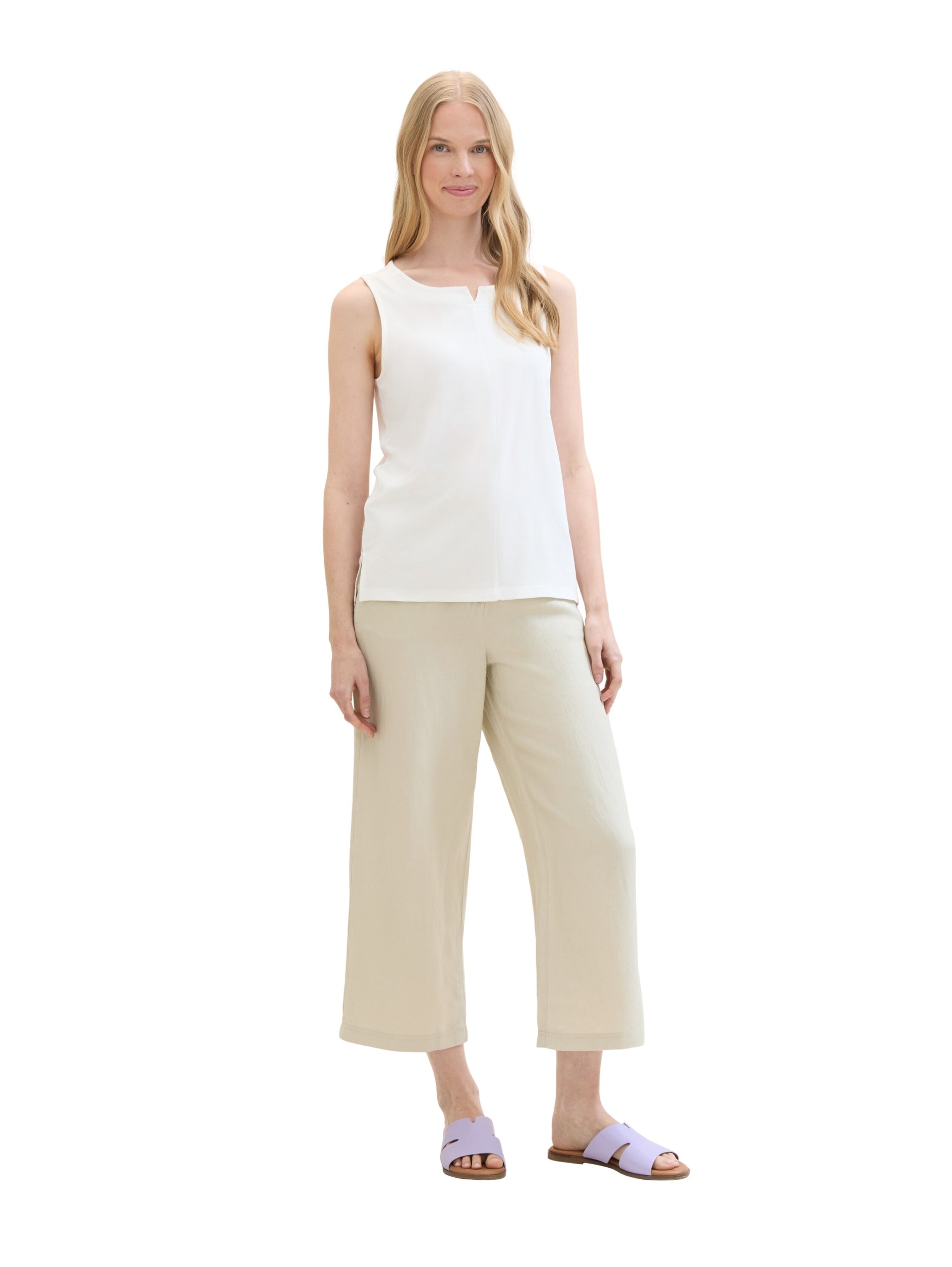 culotte linen pants summer beige Bild 5