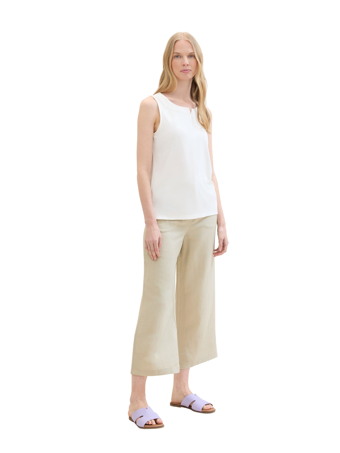 culotte linen pants summer beige Bild 7