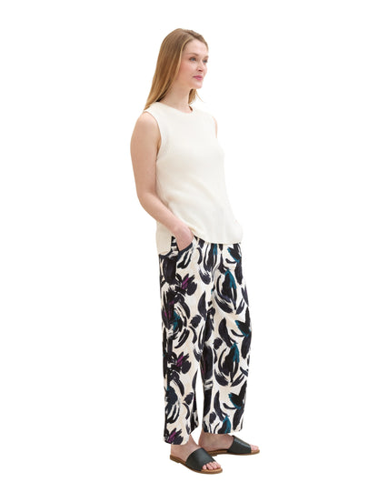 culotte linen pants dark blue flor Bild 4